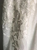 Modest lace wedding dress short sleeve a line wedding gown