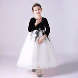 Black and white prom dress for little girl