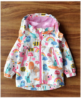 Waterproof little girl’s floral coat