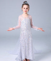 Little girl’s white sequin dress