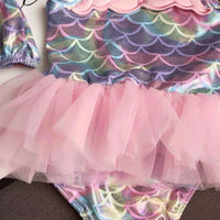 Little girl’s mermaid pattern swimwear