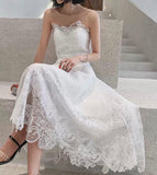 Off the shoulder modest lace wedding dress