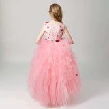 Pink kid's gown stunning red flower girl dress