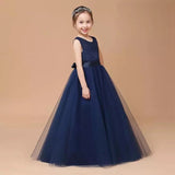 Sleeveless little girl’s lace and tulle dress