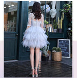 Short grey tulle bridesmaid dresses