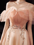Pink orange prom dress