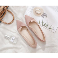Black Apricot light pink flat shoes