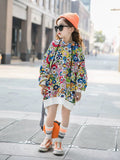 Little girl's big size floral Hoodies