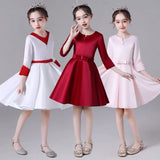 Winter ball gown for little girl white pink red