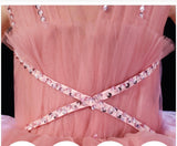 High low prom dress for little girl sleeveless pink