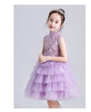 Little girl’s lavender prom dress