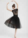 Black ballet dance costume and tutu skirt