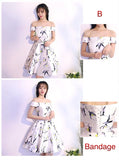 Short floral satin bridesmaid dress homecoming dress