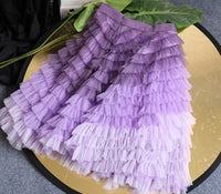 45cm short tutu skirt purple blue tulle skirt