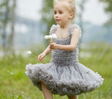 Flower girl dress babble dress gray lavender white