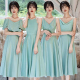 Green bridesmaid dresses short prom dress