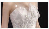 Off the shoulder sequin wedding dress