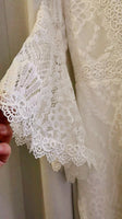 Half sleeve lace wedding dress