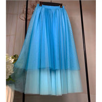 Blue and light blue tulle skirt