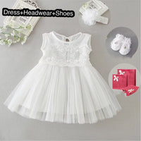 Short baby gown white infant party dress