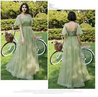 Green tulle bridesmaid dresses