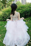 Light purple girl's ball gown prom dress