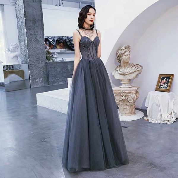 Grey clearance prom dress