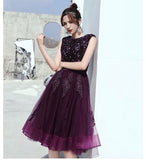 Sequin purple prom dress