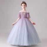 Purple blue quinceanera dress