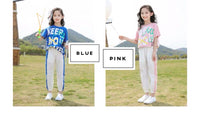 Little girl’s sport T shirt and pants sportswear sport suits