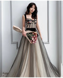 Stunning spaghetti straps prom dress long