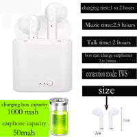 i7s Wireless Bluetooth 5.0 earphones sport earbuds