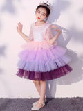 Little girl’s purple ball gown short