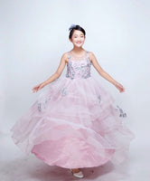 Light purple girl's ball gown prom dress