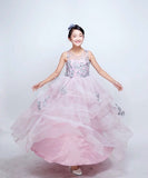 Light purple girl's ball gown prom dress