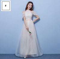 Champagne bridesmaid dresses long