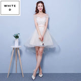 Short bridesmaid dresses champagne white prom dresses