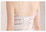 Short white prom dress off the shoulder tulle