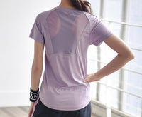 Women’s sport T shirt mauve sport top