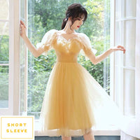 yellow ball gown spaghetti straps tulle vestido de novia