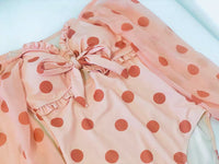 Pink dots swimwear full sleeve