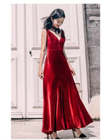 Dark Red tailing mermaid prom dress