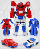 Red and blue collided deformation robots