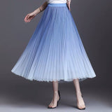 85cm tulle pink blue mint pleated skirt