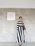 Long sleeve striped dress