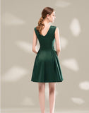 Green prom dress short