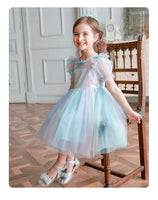 Little girl’s sequin rainbow dress Elsa dress