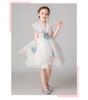 White prom dress for little girl short