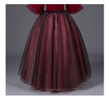 Dark red burgundy little girl's event dress