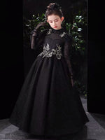 Black Halloween costume for little girl long